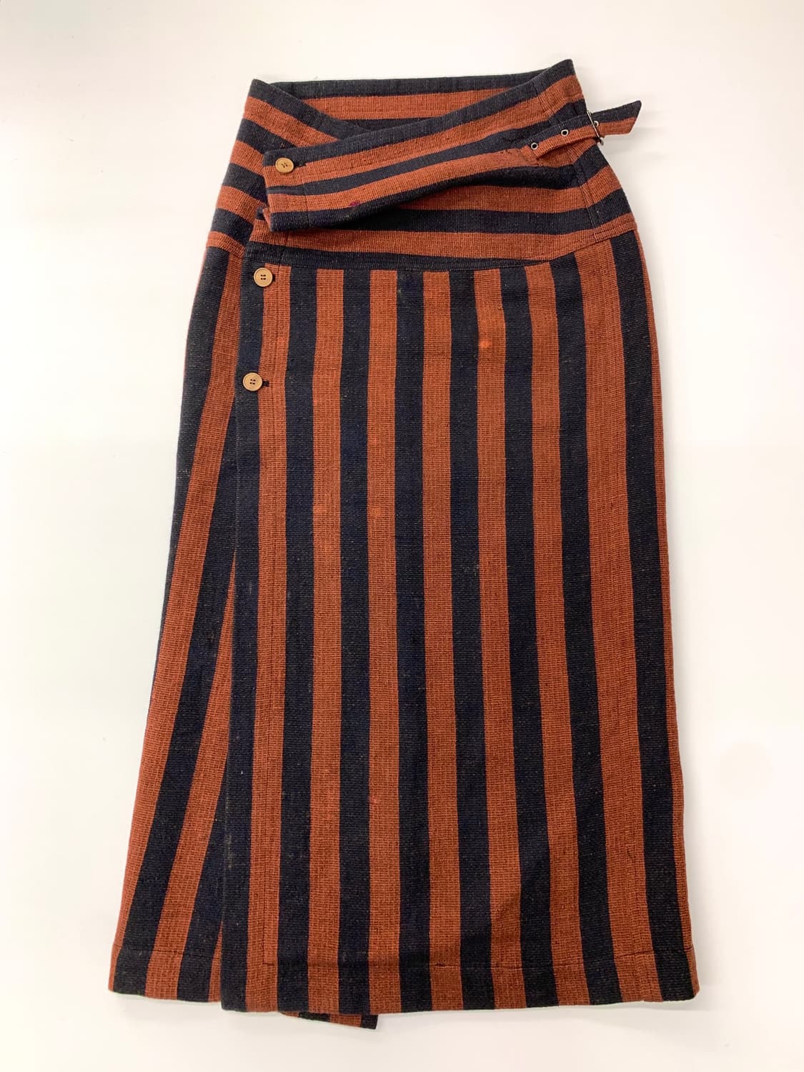 Issey Miyake 이세이미야케 90s 스트라이프 맥시 랩스커트  상품이미지2