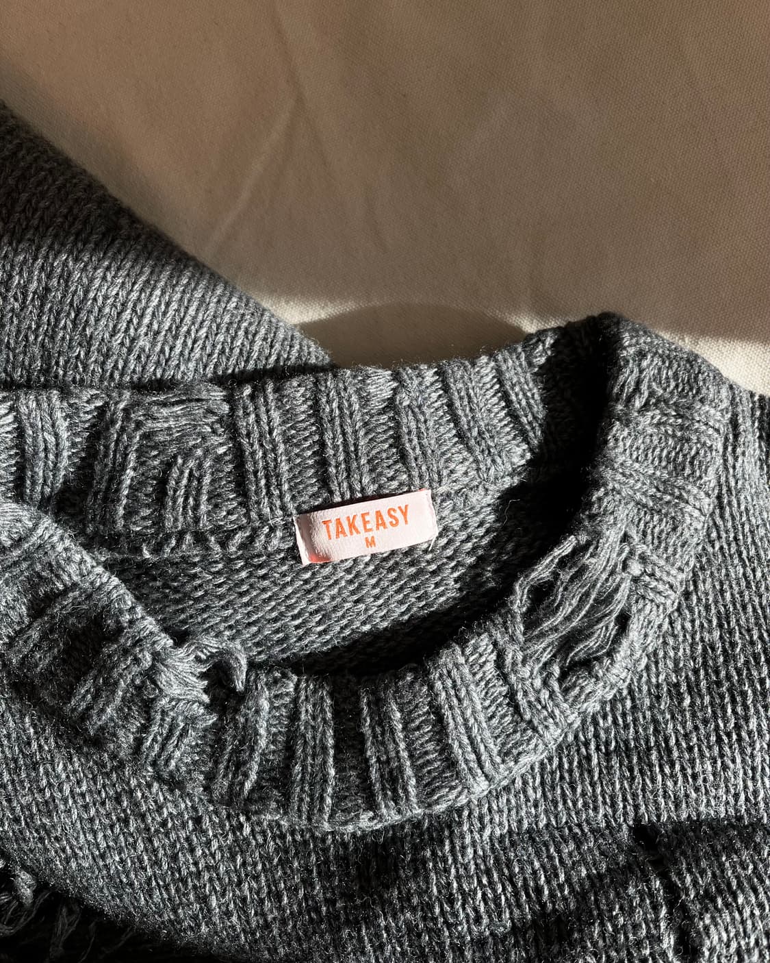 TAKEASY damage over long knit 상품이미지1