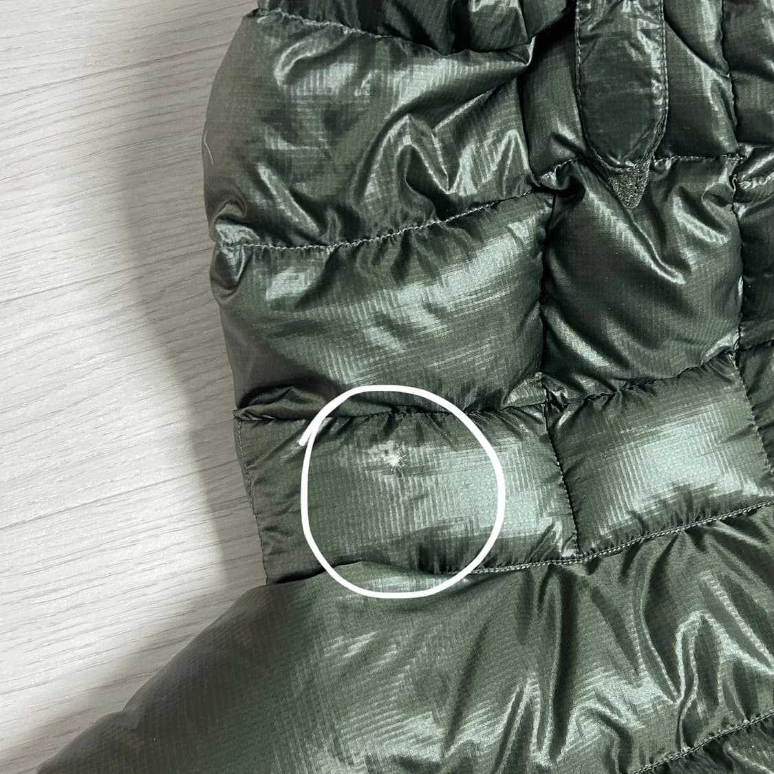 몽벨 알파인 라이트 다운 패딩 올리브 카키 상품이미지6