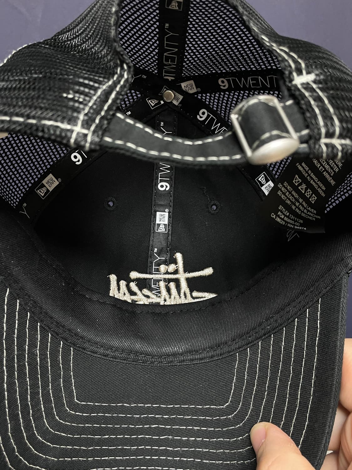 스투시 뉴에라 9Twenty 베이직 트러커 블랙 상품이미지5