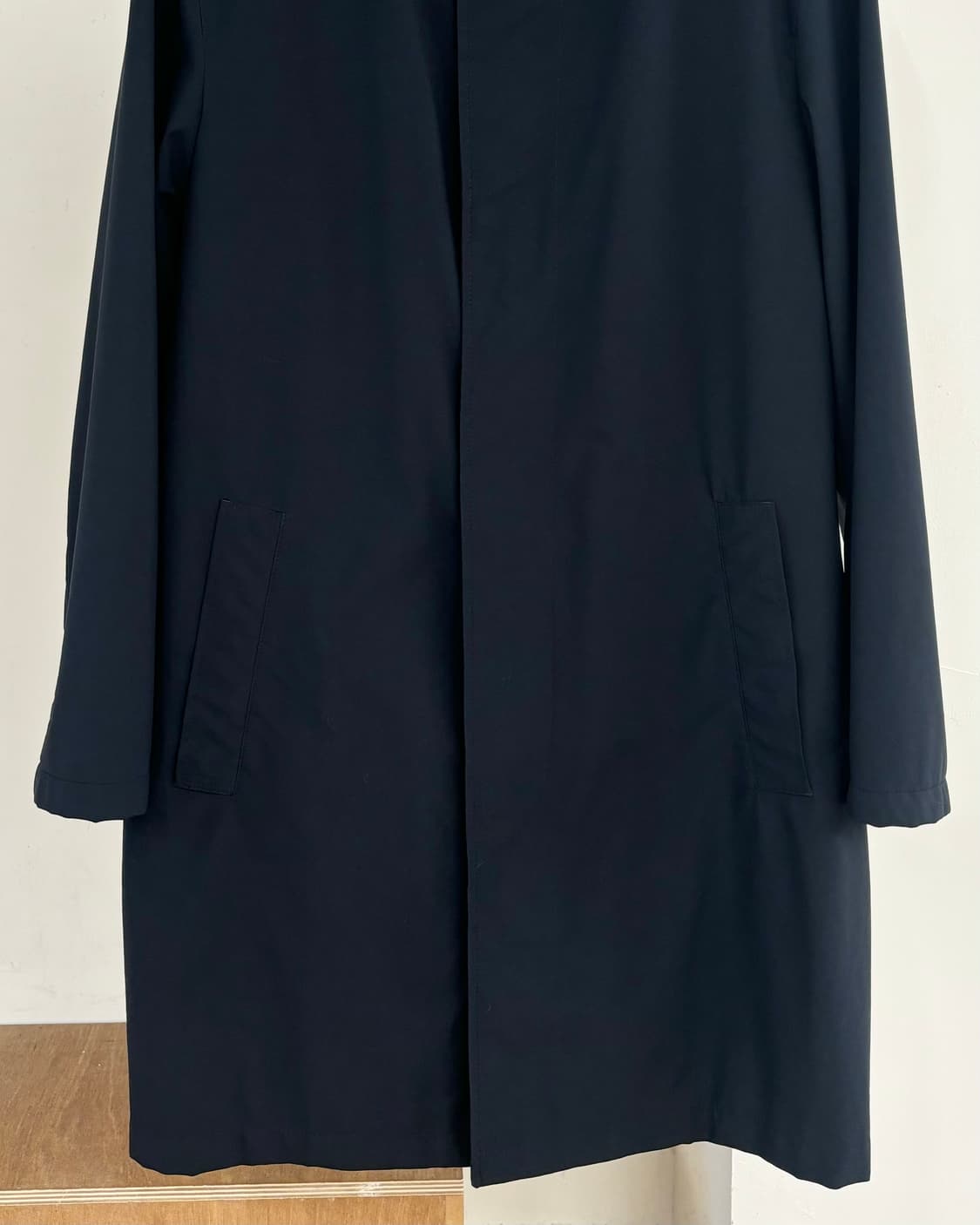 프라다 네이비 싱글 브레스티드 오버 코트 상품이미지5