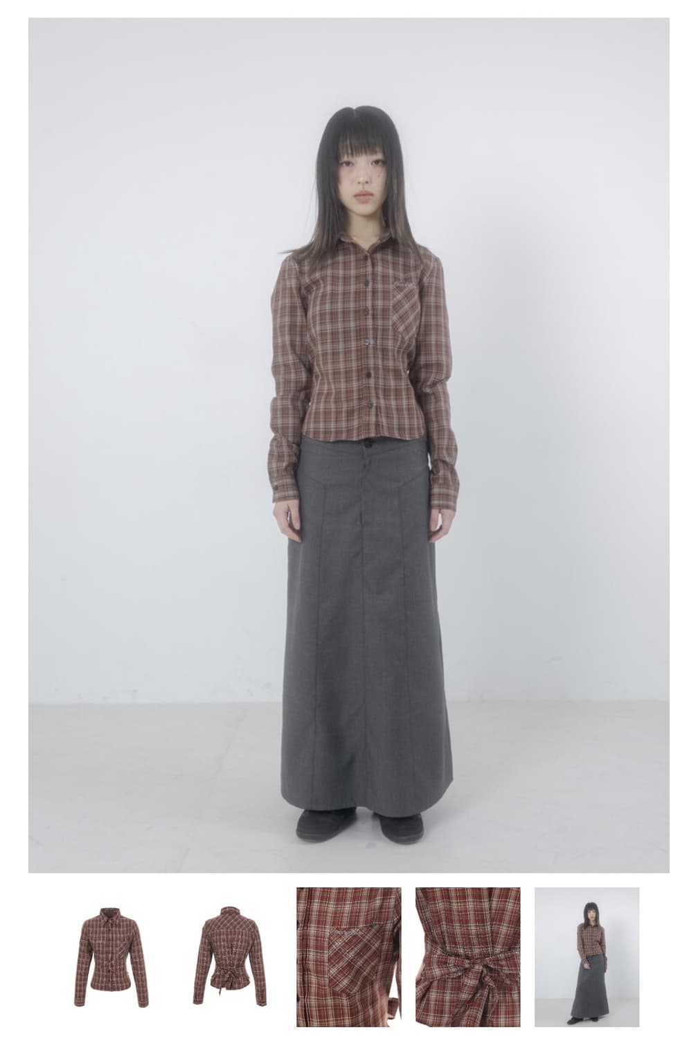 wsc아카이브 Check tied shirt 005 상품이미지1