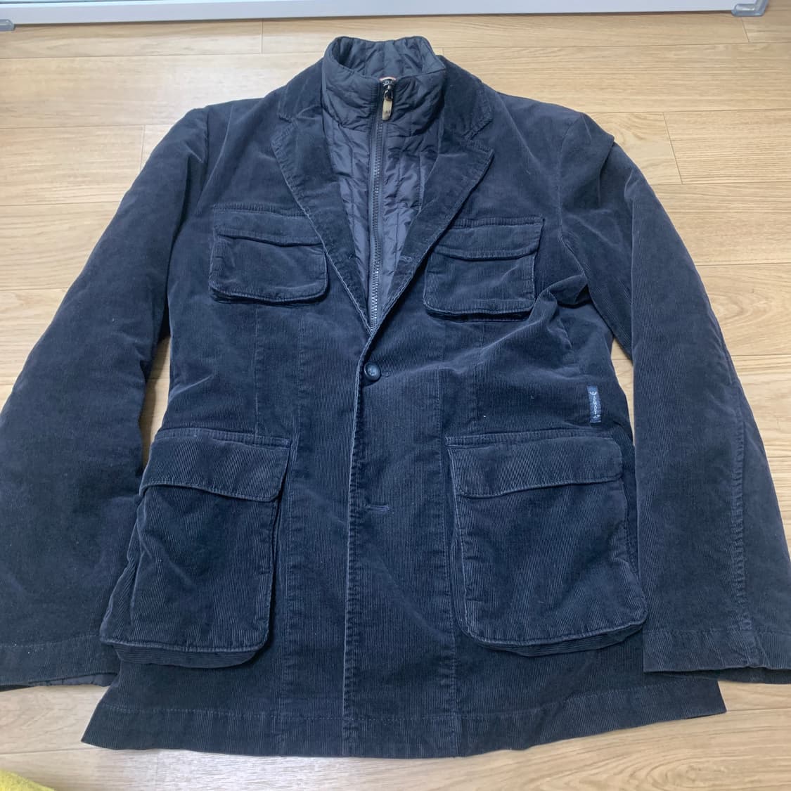 95)알마니 진스 코듀로이 자켓+탈부착 퀼팅 내피 상품이미지1