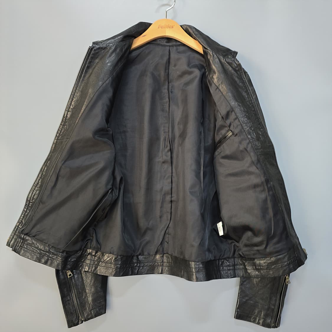 이태리 원단 램스킨 라이더 가죽자켓 블랙 L 상품이미지6