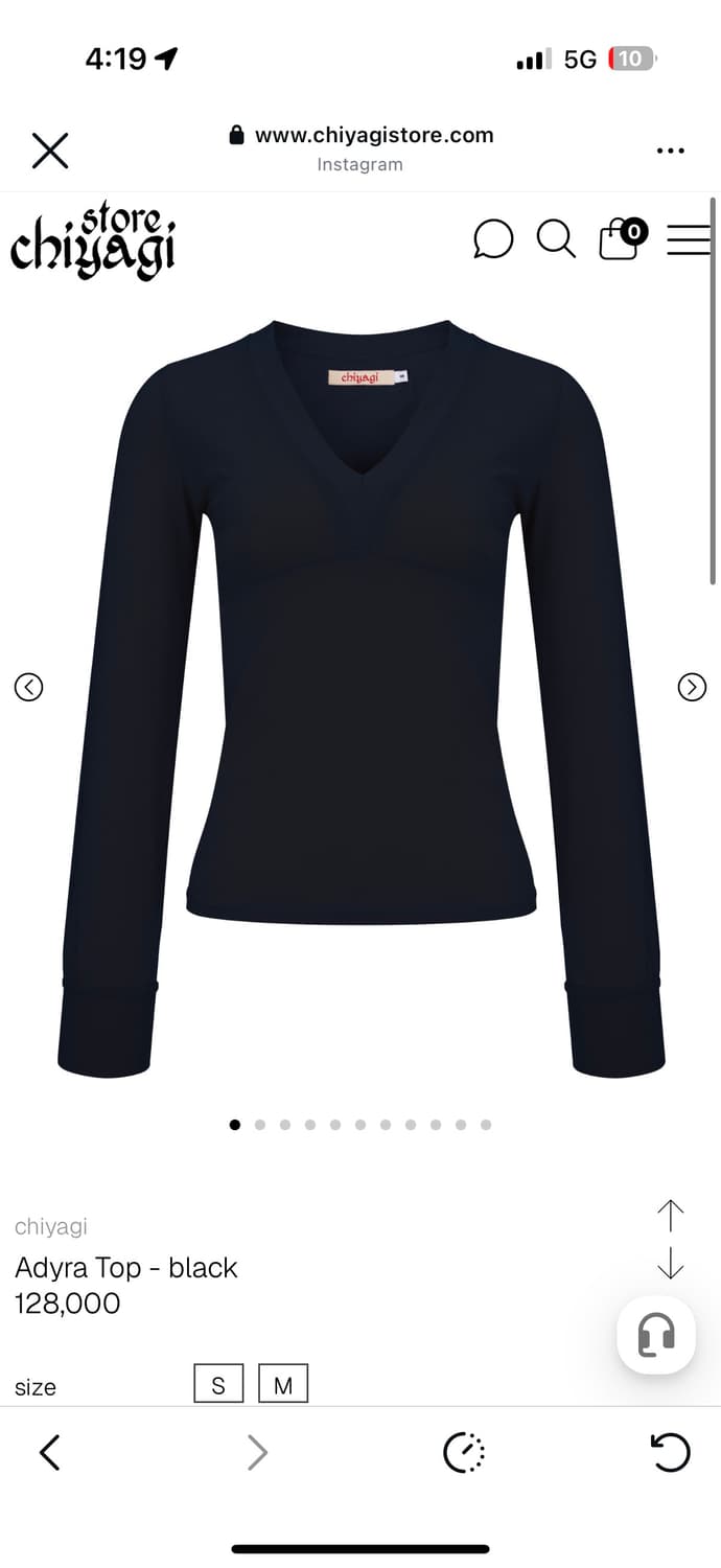 키야기 Adyra Top - black s 상품이미지1