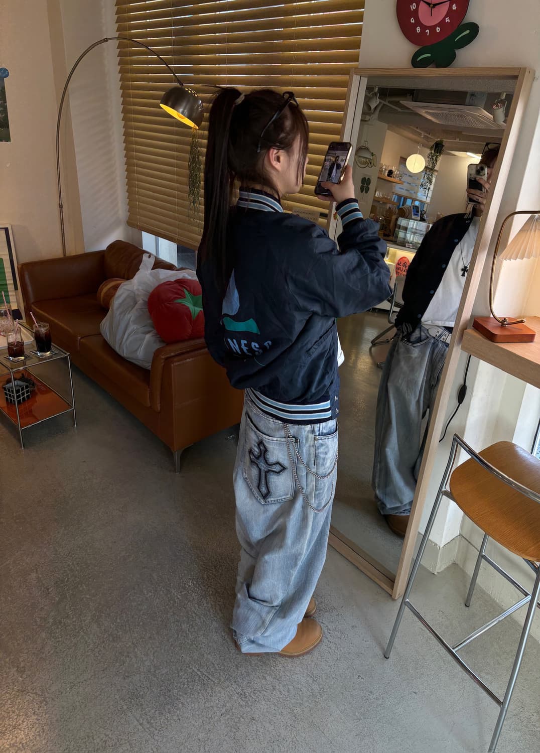 90s 올드스쿨 아메리칸 빈티지 나일론 바시티 자켓 상품이미지1