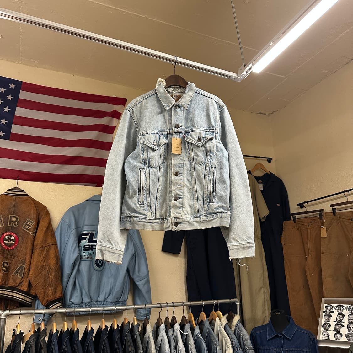 80s USA 리바이스 70505 데님 트러커 상품이미지2