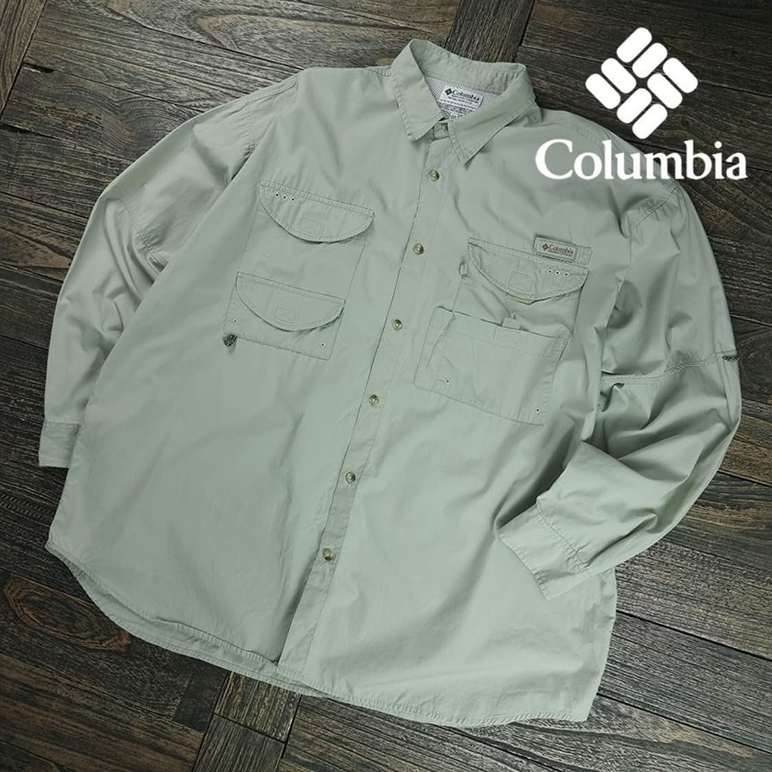 [컬럼비아] 빈티지 오버핏 아웟도어 셔츠 베이지 M19557 상품이미지1