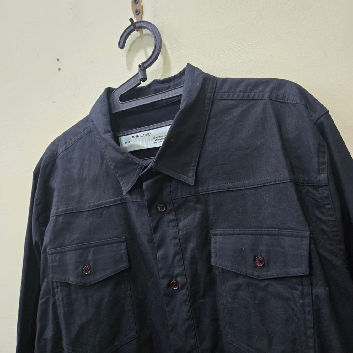 오프화이트 OFF-WHITE 파이어테이프 셔츠 L 상품이미지2