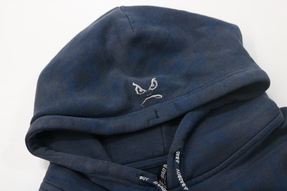 배드보이 빈티지 네이비 선페이딩 오버사이즈 후디 상품이미지7