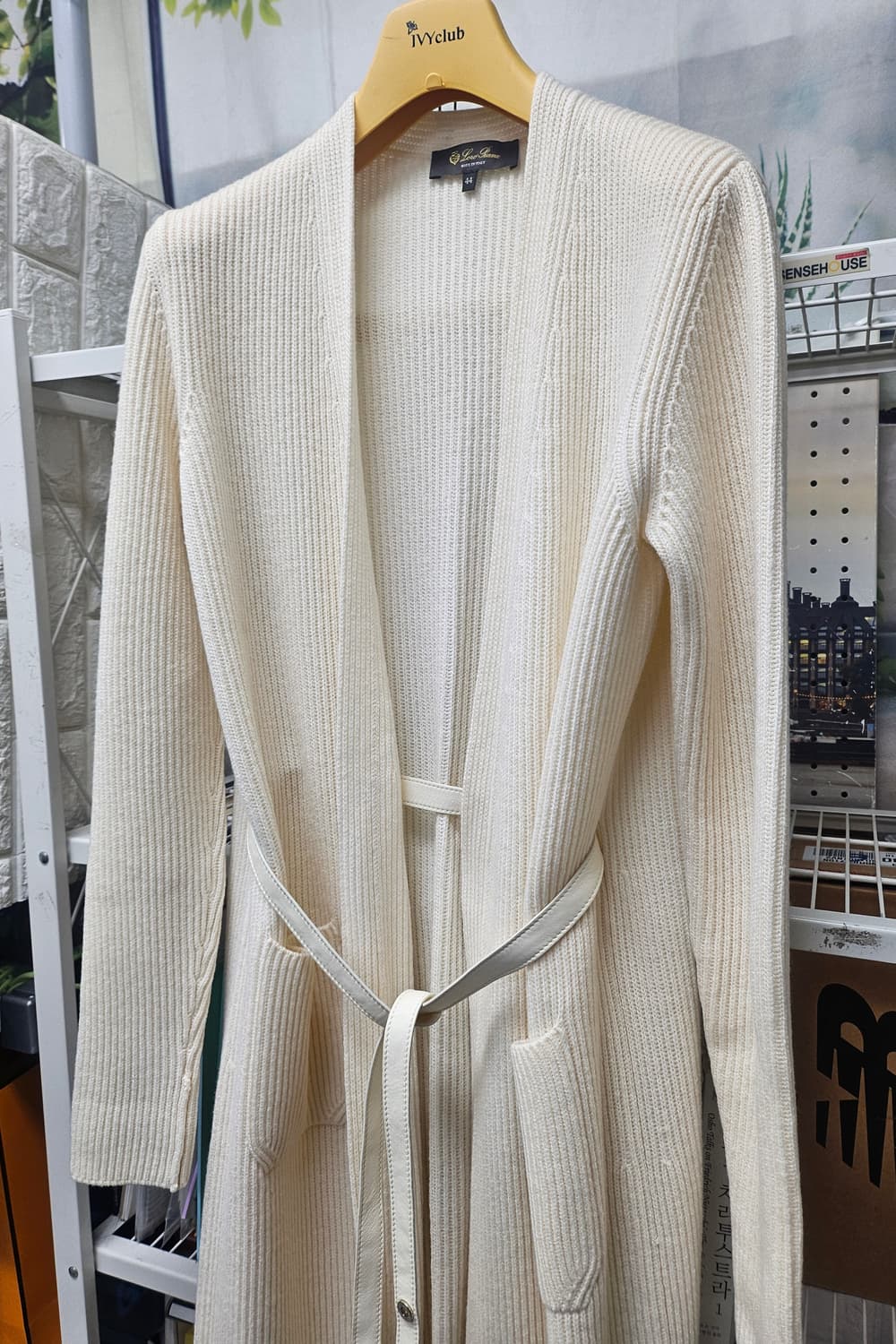 로로피아나 여성 니트가디건 55 벨티드 캐시미어 롱가디건 AC97 상품이미지2