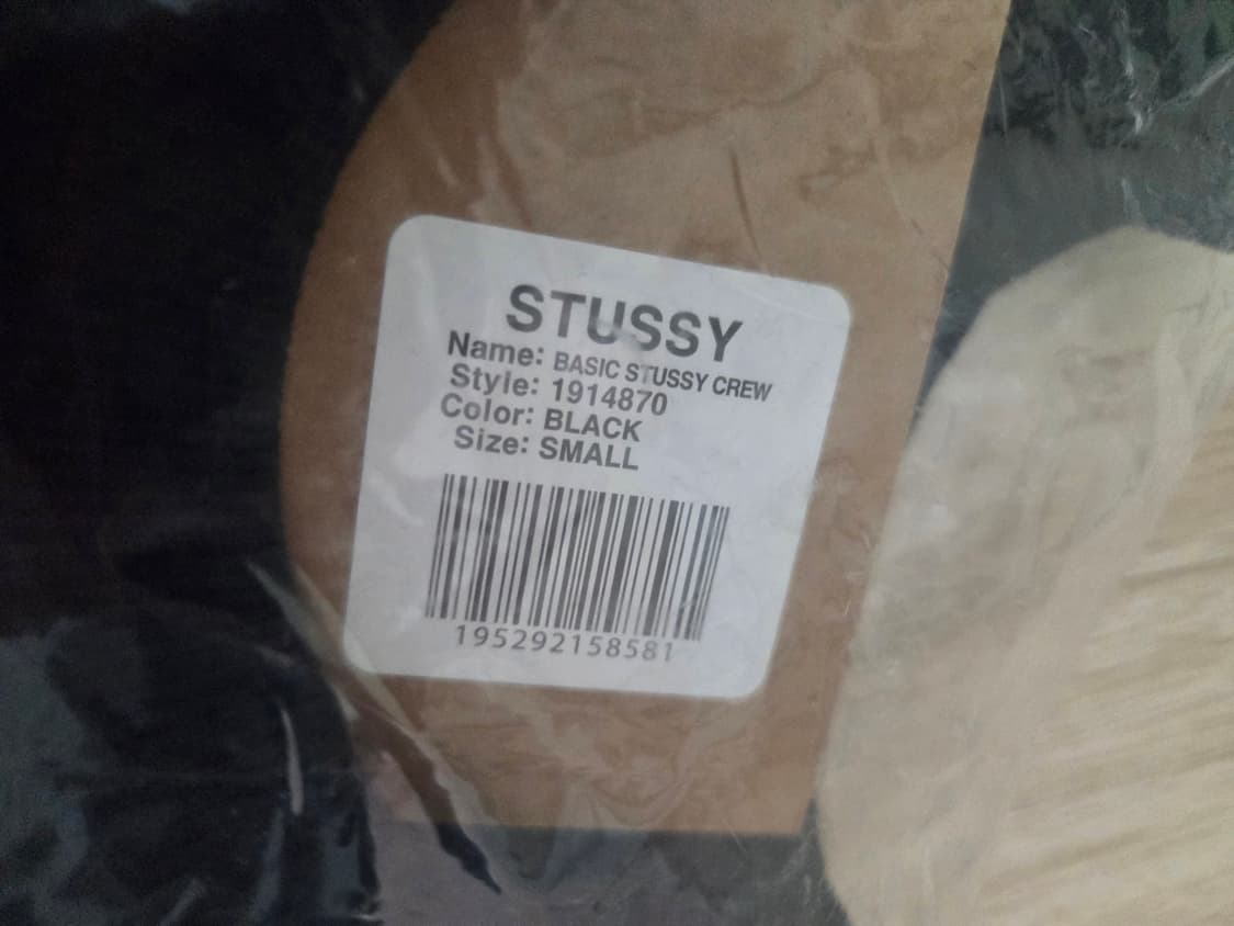 스투시 베이직 크루넥 블랙, 화이트 XL 상품이미지5