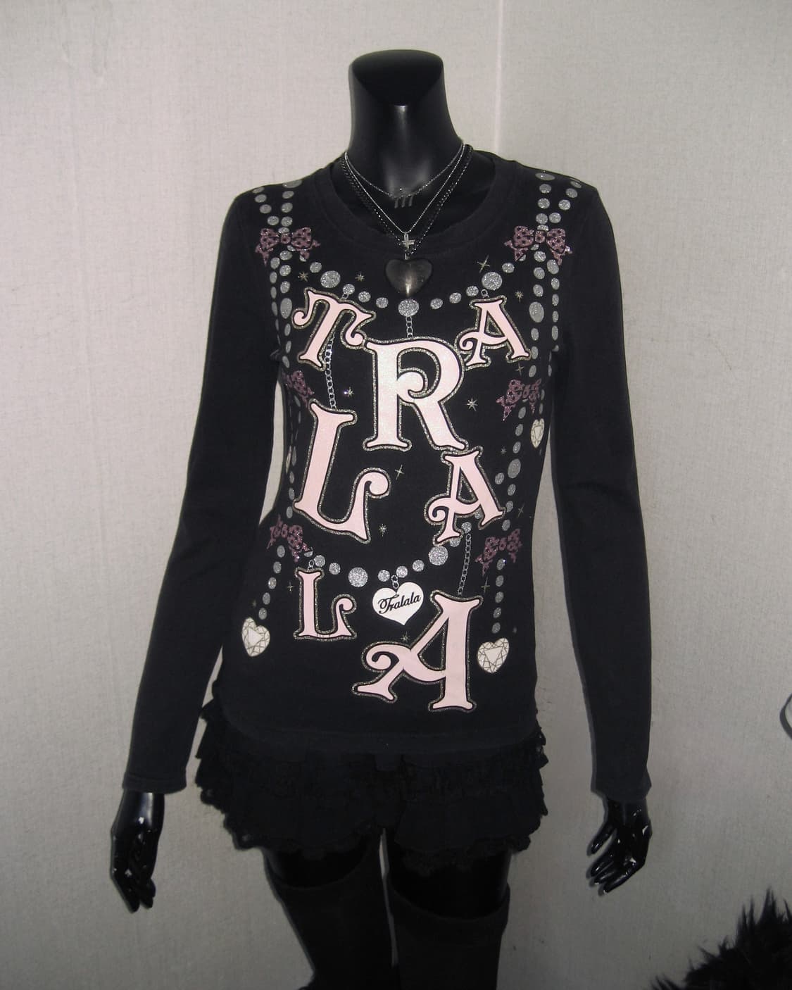 트랄라라 TRALALA 글리터 프린팅 롱슬리브 탑 히메갸루 상품이미지4