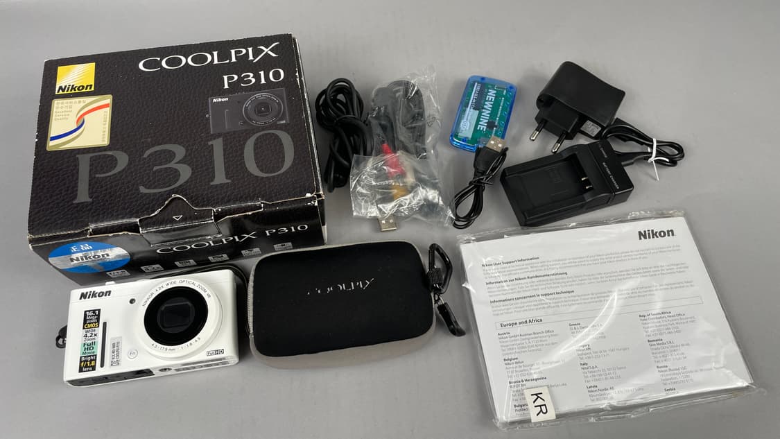작례O 니콘 쿨픽스 p310 화이트 빈티지 디지털 카메라 풀구성 상품이미지8