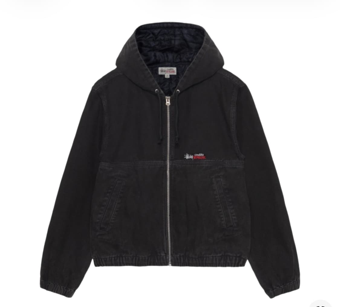 스투시 인슐레이티드 캔버스 워크자켓 블랙 S 상품이미지1