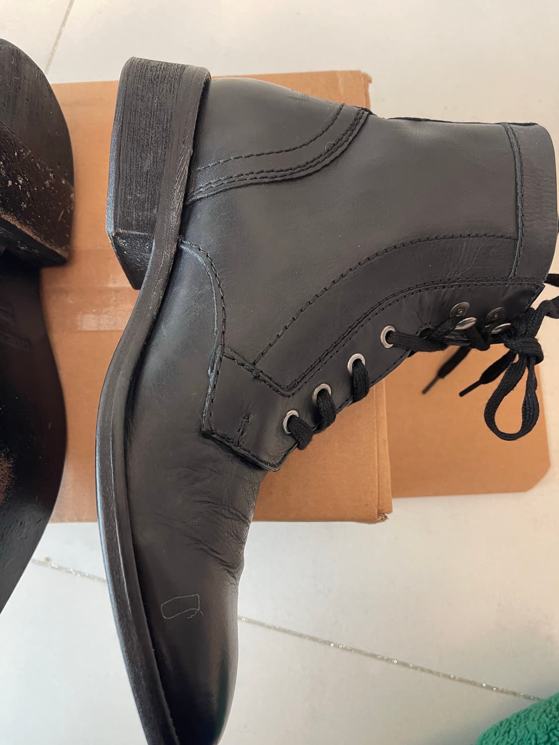 디젤(Diesel) The pit 가죽 집업 부츠 블랙43(280) 상품이미지4