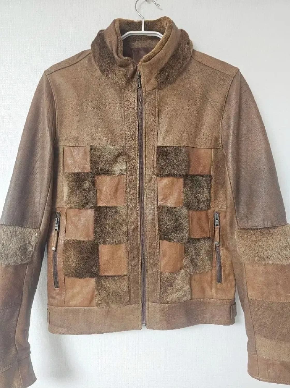 럭스통 수제 가죽 패치 양가죽 자켓(95~100슬림) 상품이미지2