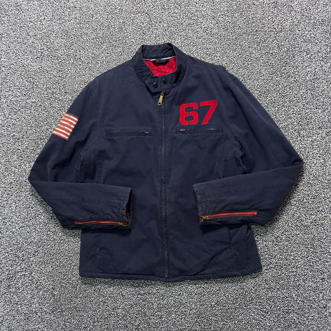 Name : 폴로 진스컴퍼니 성조기패치 카페레이서 자켓 :)  상품이미지1