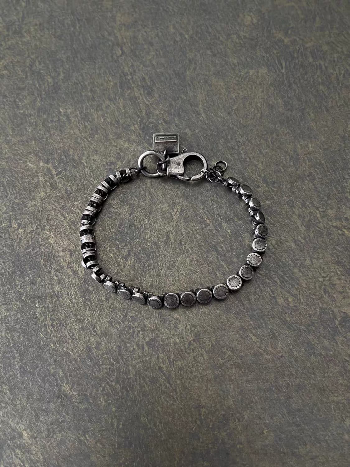 Oceanora 다크 고딕 핸드메이드 925 실버 헤비 팔찌 상품이미지3