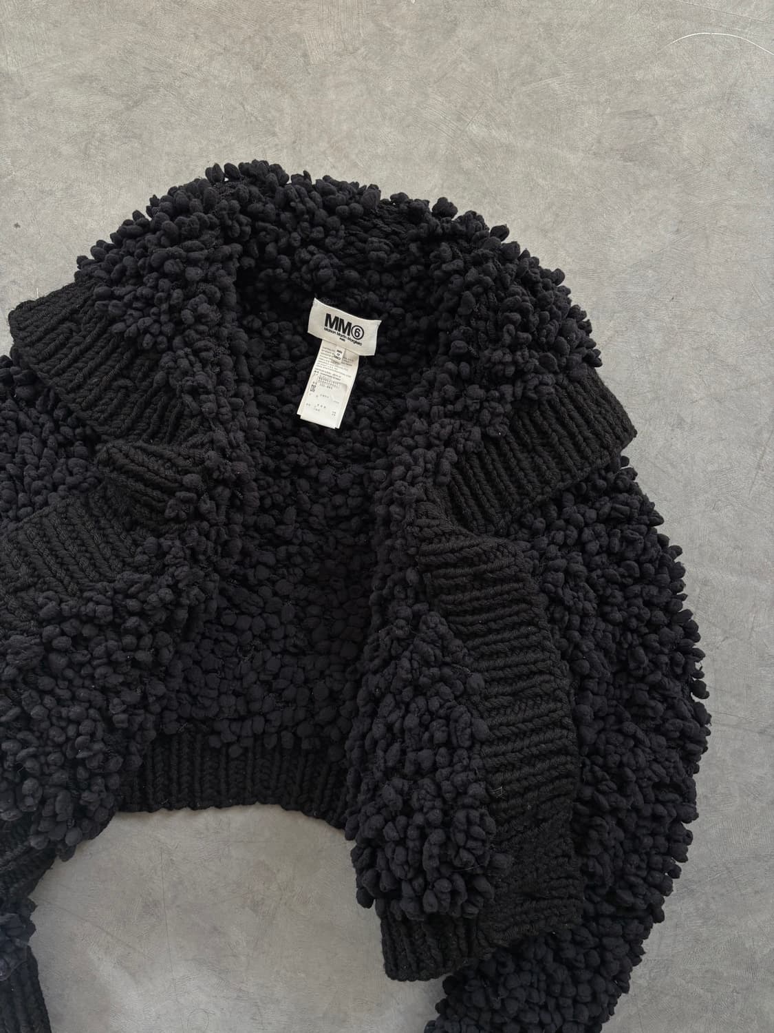 MM6 메종 마르지엘라 블랙 부클 가디건 상품이미지10