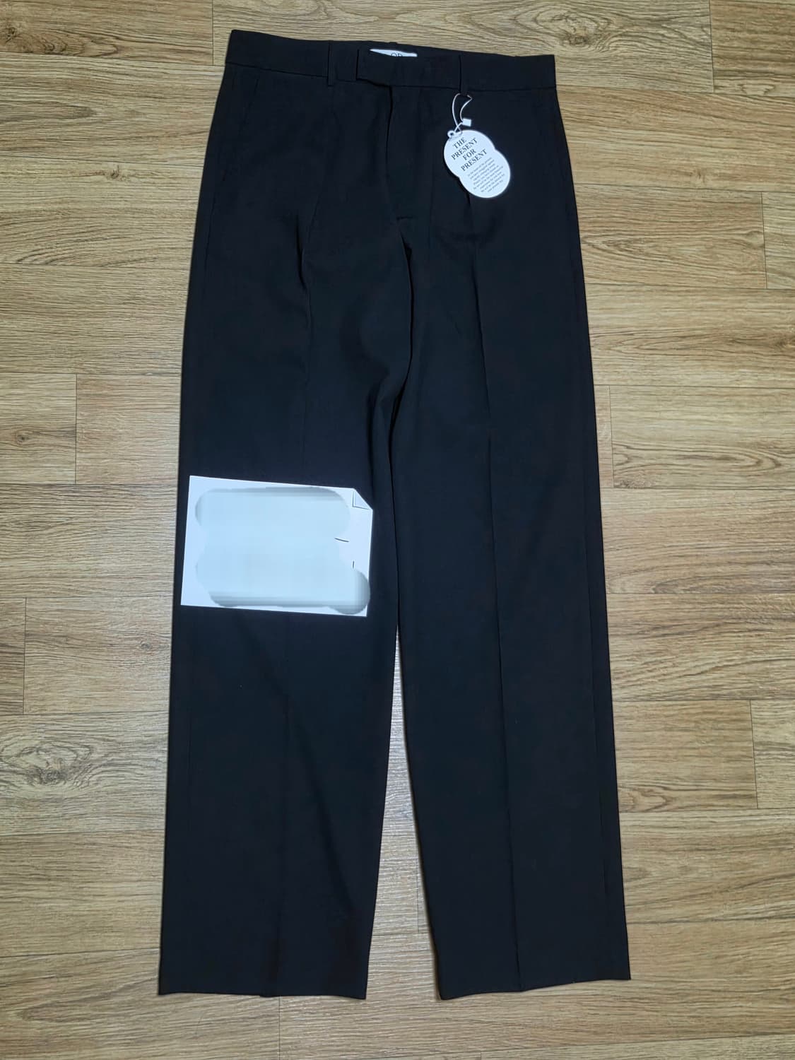 엘무드 - 프렌치 울 블렌드 스트레이트 슬랙스 (블랙,46 size) 상품이미지1
