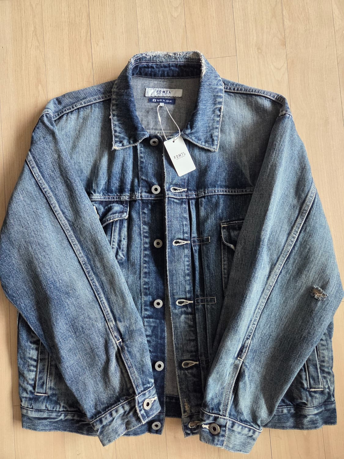FDMTL 데님 자켓 3YR 워시 인디고 자켓 인디고 105 새상품 상품이미지1