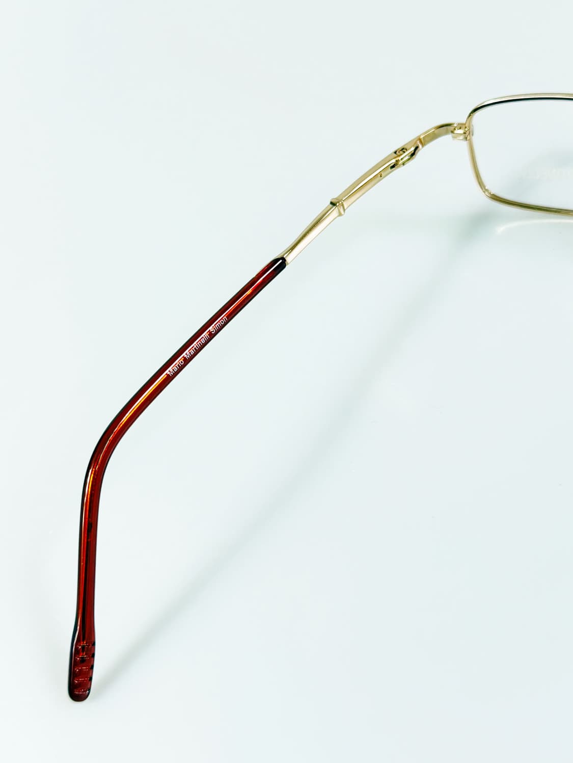 90s MARIO MARTINELLI 골드 슬림 스퀘어 빈티지 안경 상품이미지7