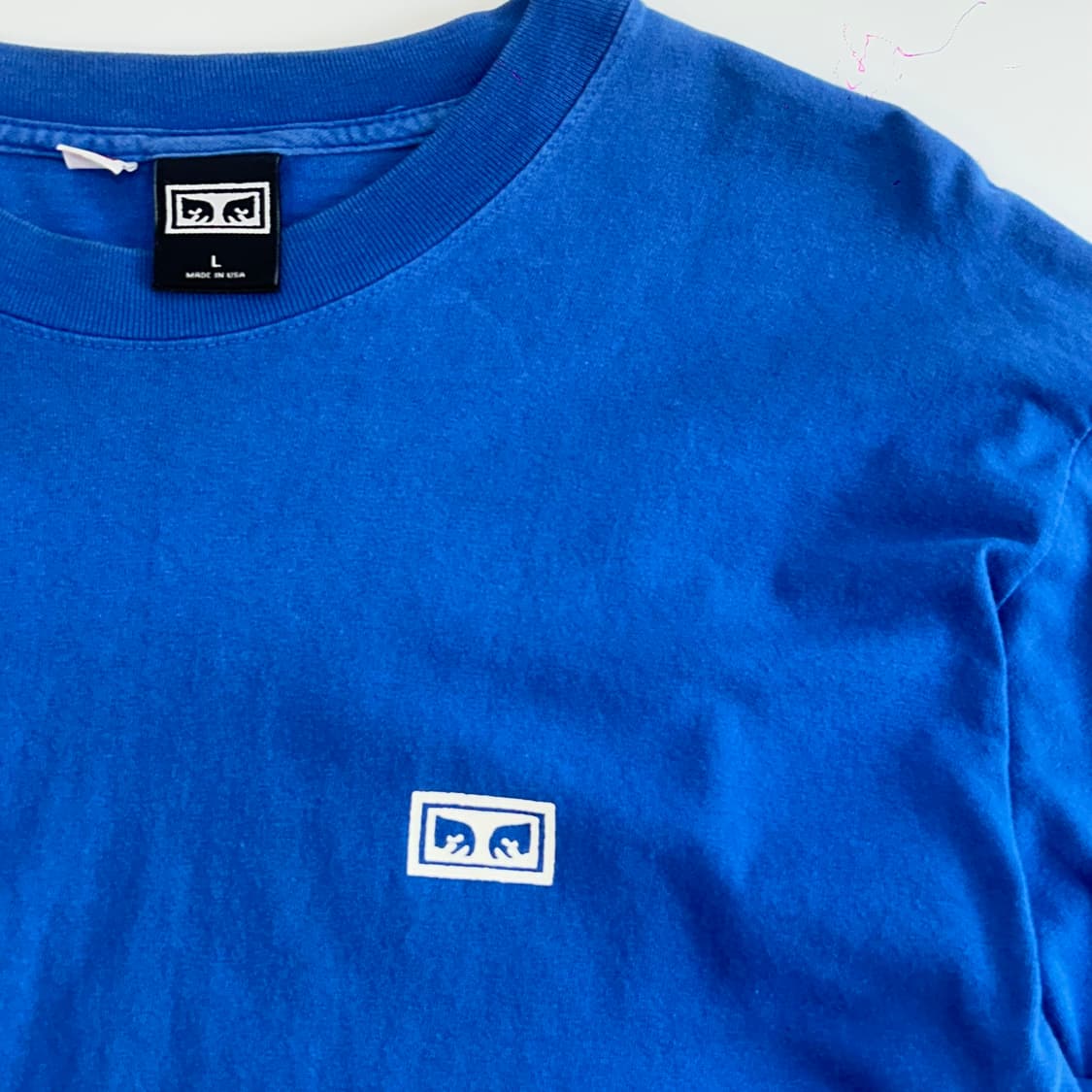 Obey 오베이 페이스아이콘 빅로고 딥블루 롱슬리브 상품이미지4