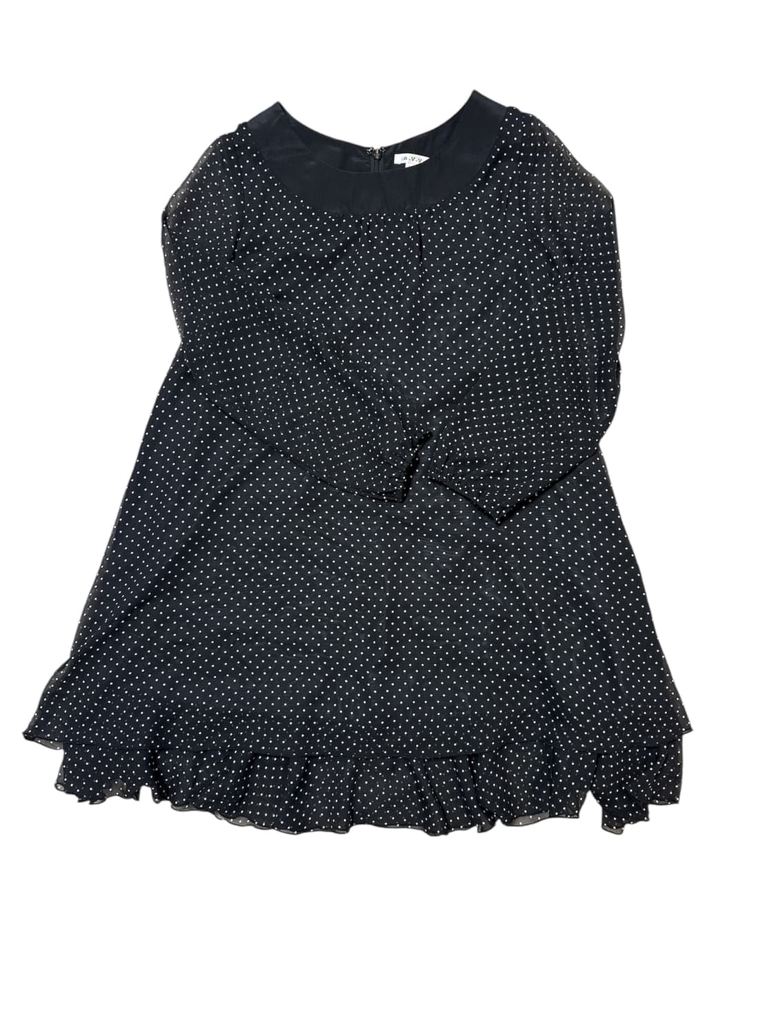 키즈 블랙 도트 블라우스 원피스 상품이미지1