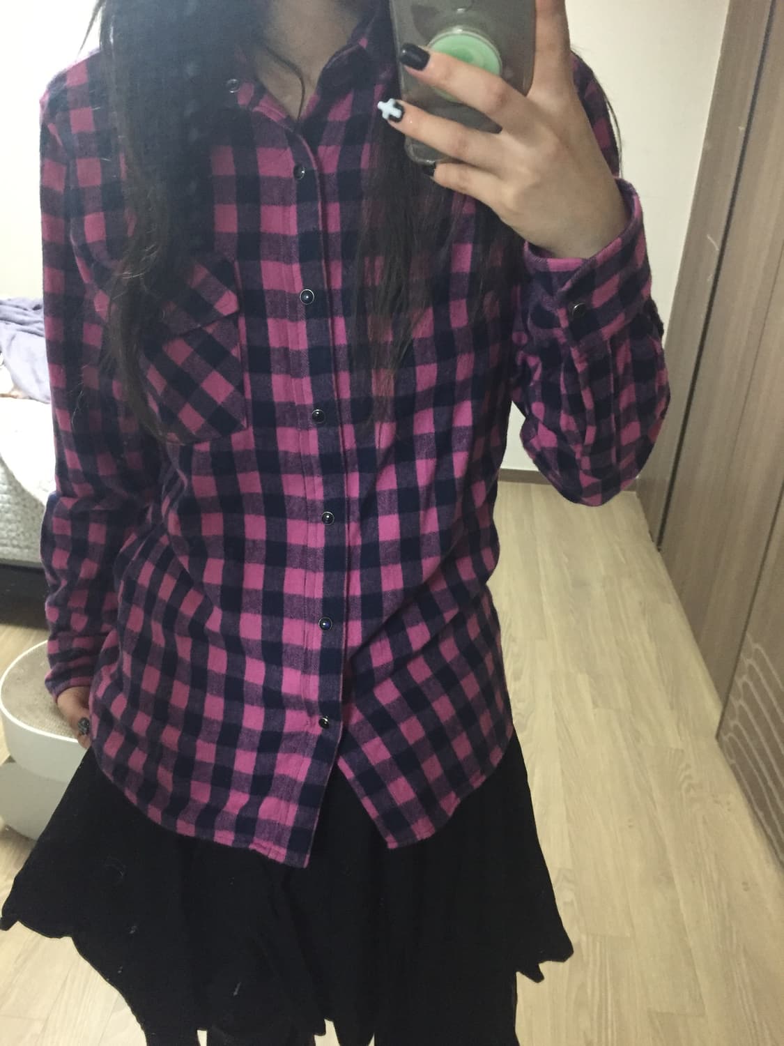 빈티지 체크 셔츠 상품이미지1