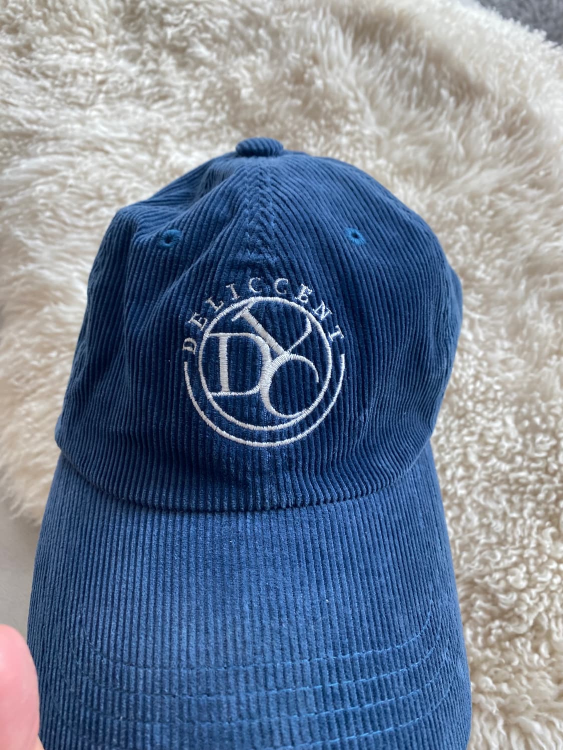 델리센트 deliccent 골지 골덴 코듀로이 모자 볼캡 네이비 상품이미지2