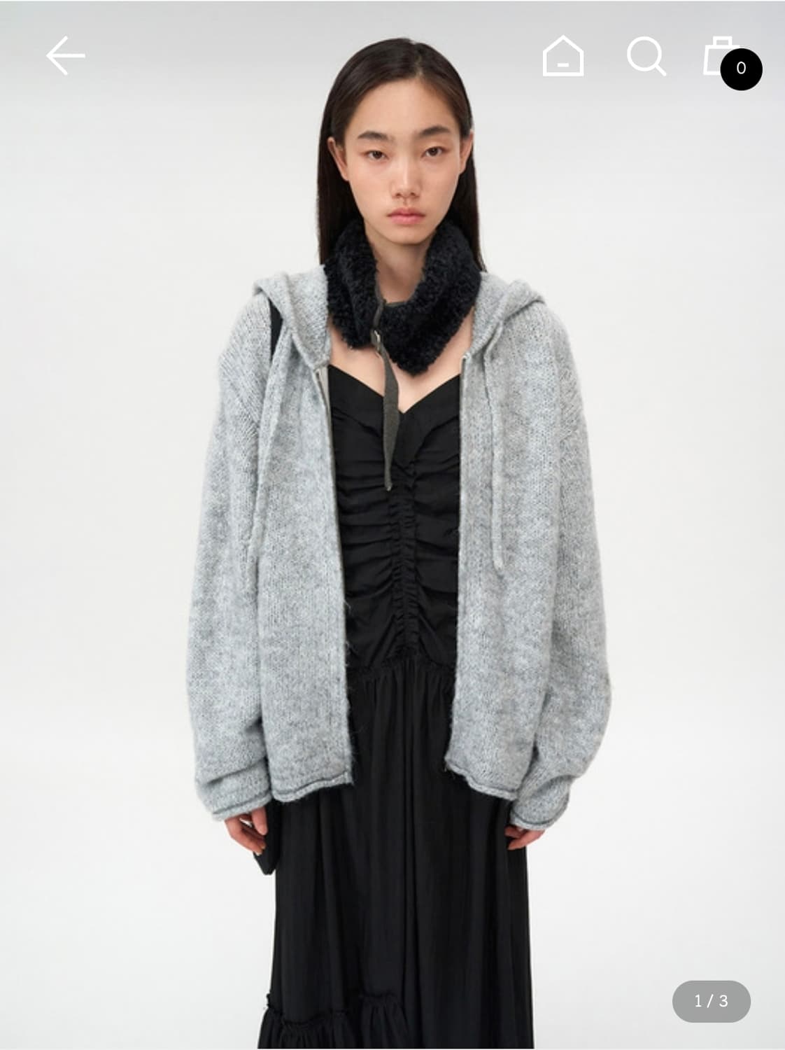 구해요! 인사일런스우먼
코지 니트 후드 집업 GREY 상품이미지1