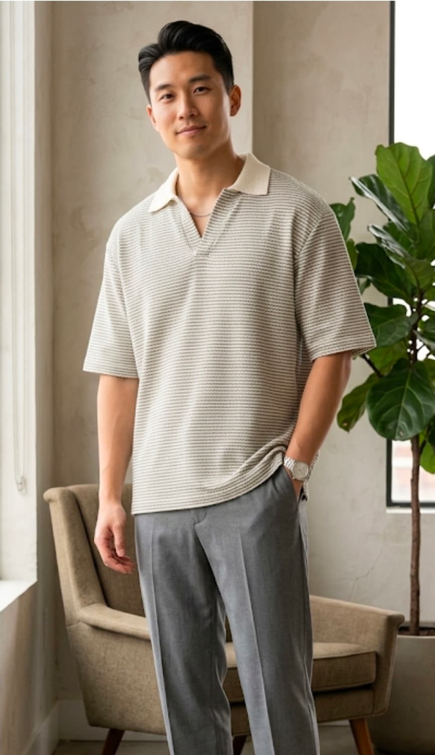 솔리드옴므 카라 니트 52 상품이미지1