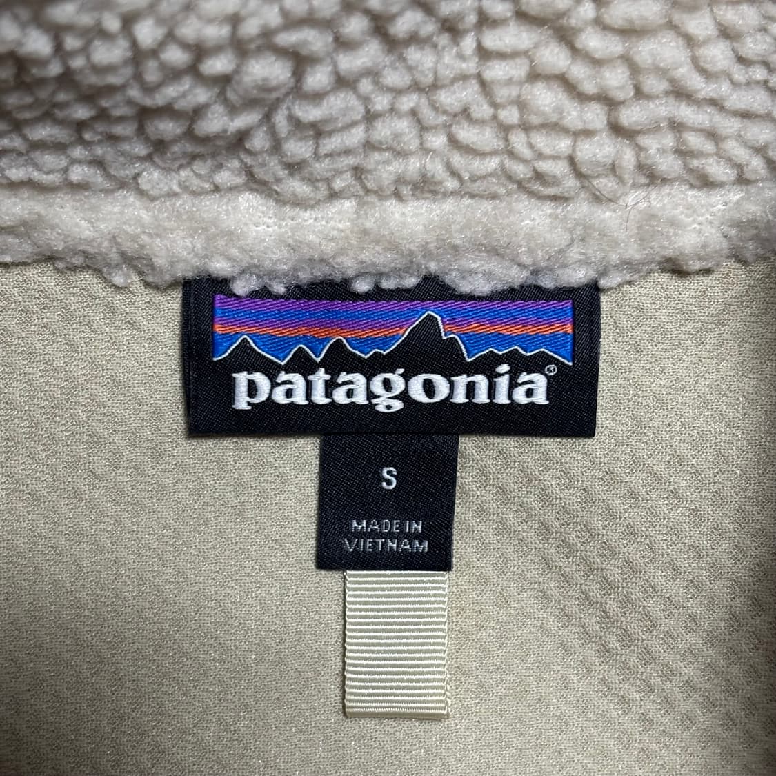 S 파타고니아 클래식 레트로 아이보리 후리스 상품이미지4