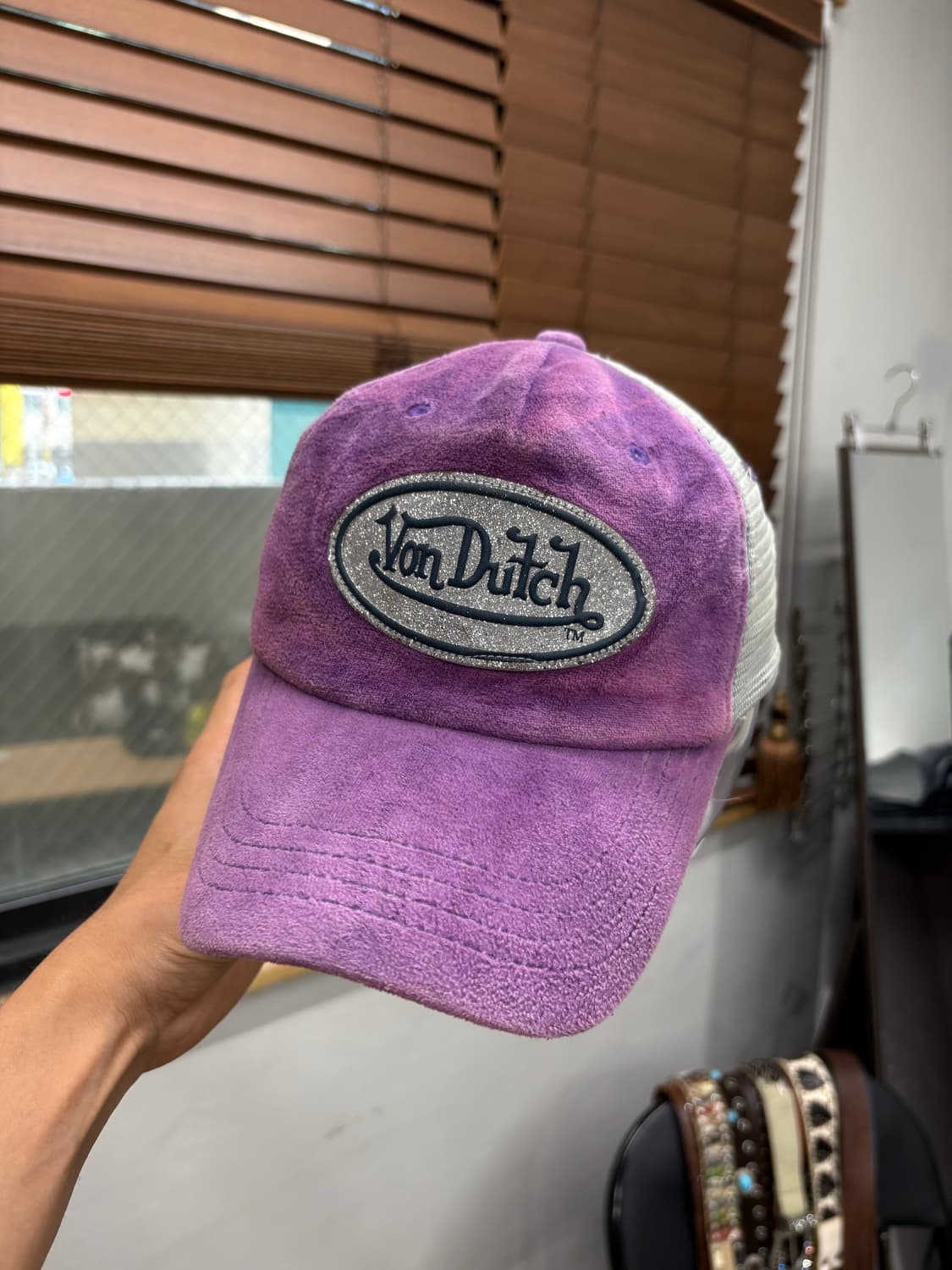 VonDutch 본더치 벨벳 볼캡 모자 상품이미지1