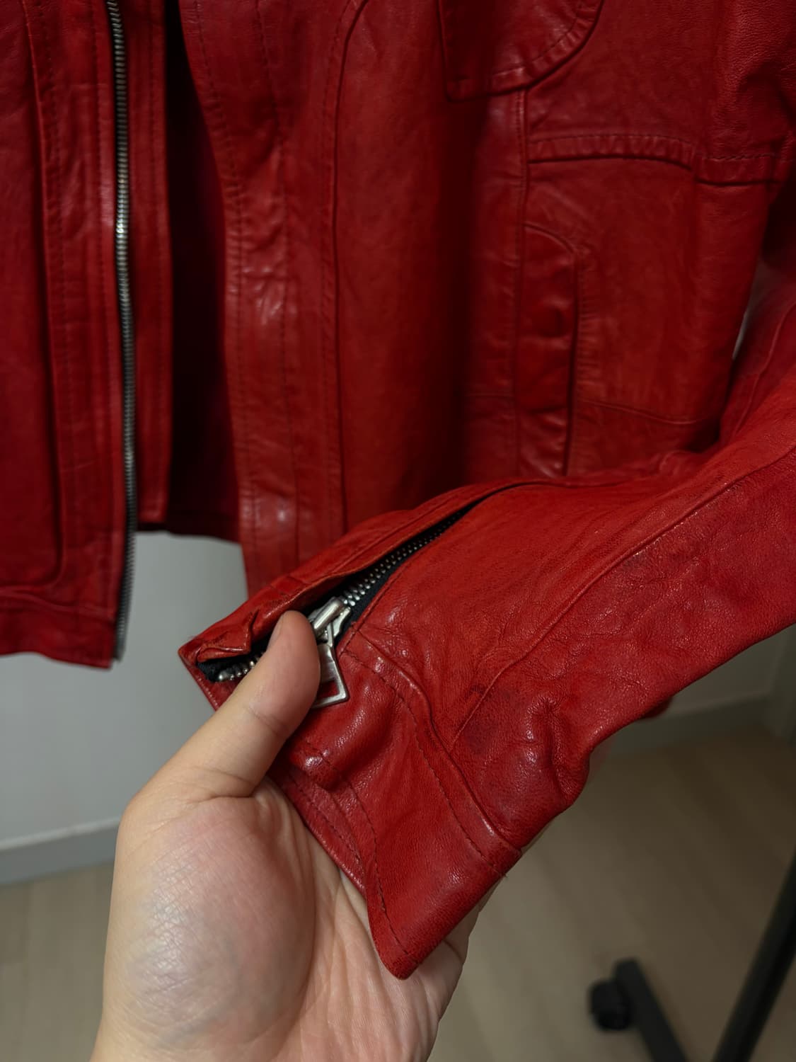 (102) 레드 락시크 이탈리아 램스킨 자켓 상품이미지8