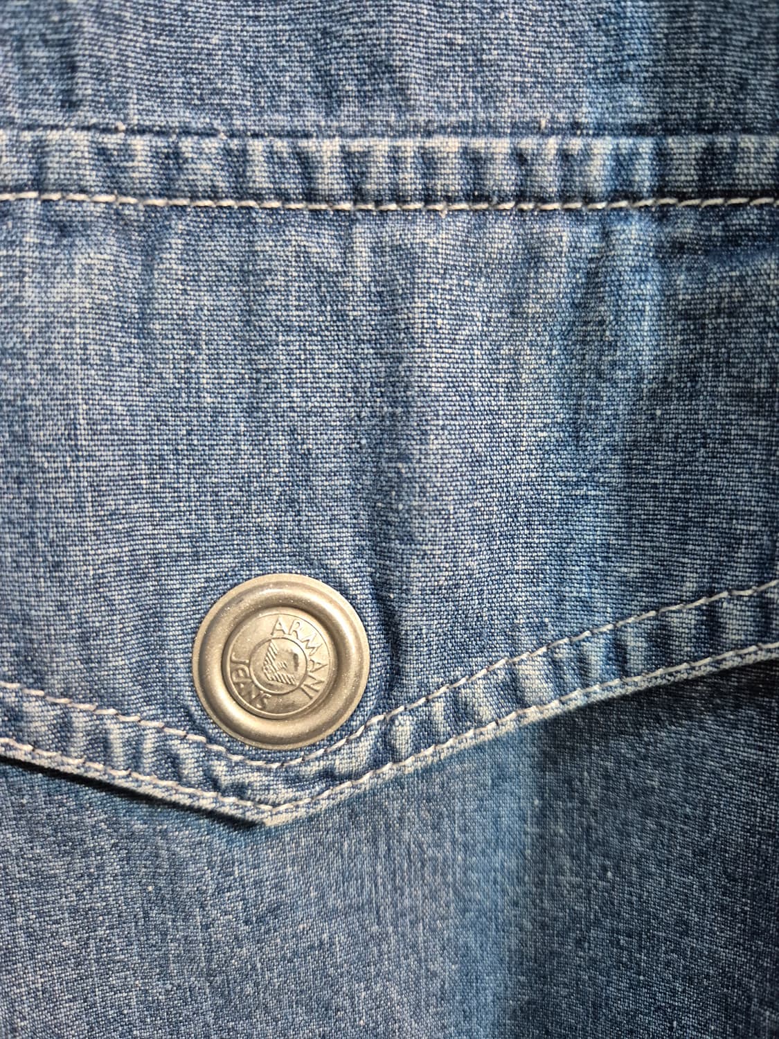 아르마니진스 데님 오버롤 반바지 55 66 상품이미지3