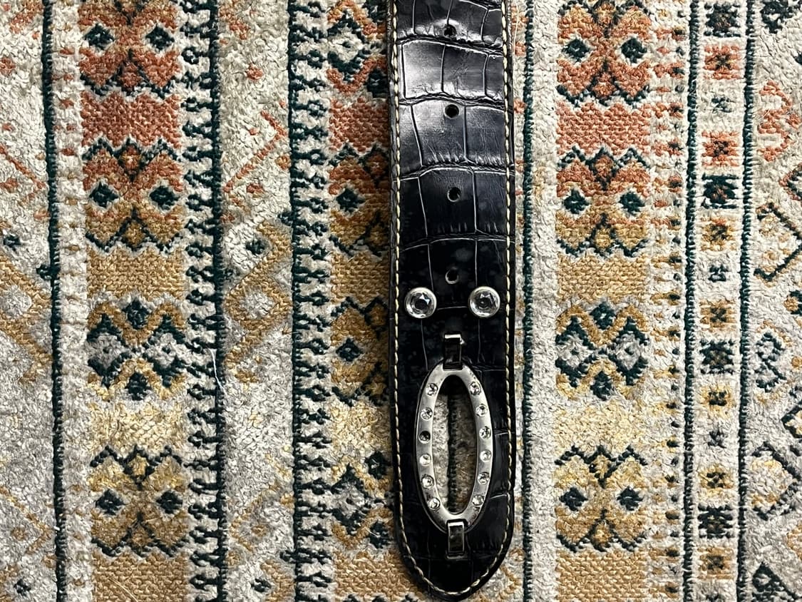 빈티지 라인스톤 가죽 벨트 블랙 #csz1962 상품이미지8