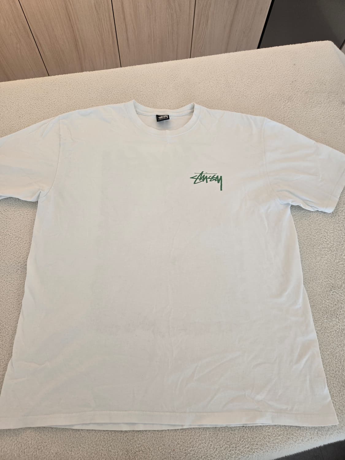 스투시 STUSSY 반팔 티셔츠 화이트 초록로고 xl 상품이미지3