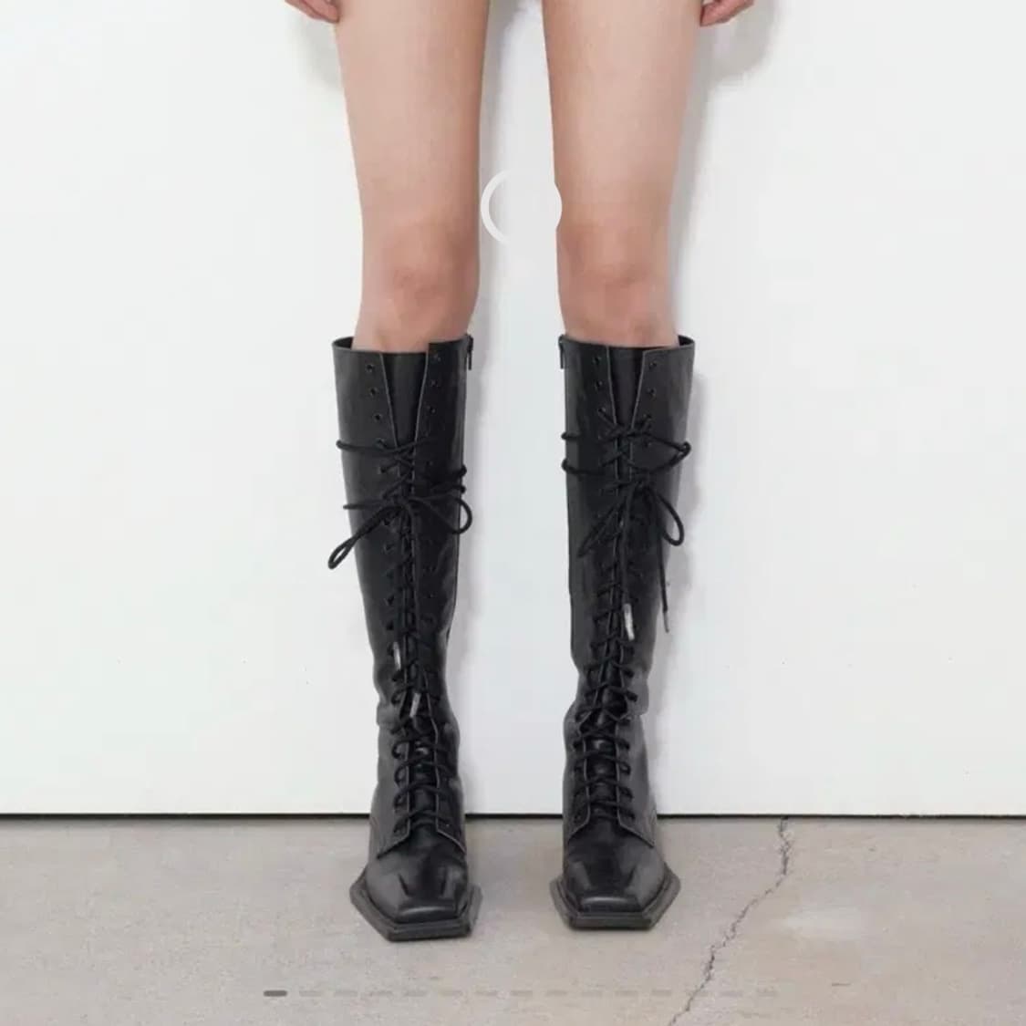 보헤미안서울 보헴서 스퀘어 레이스업 부츠 240-245 상품이미지2