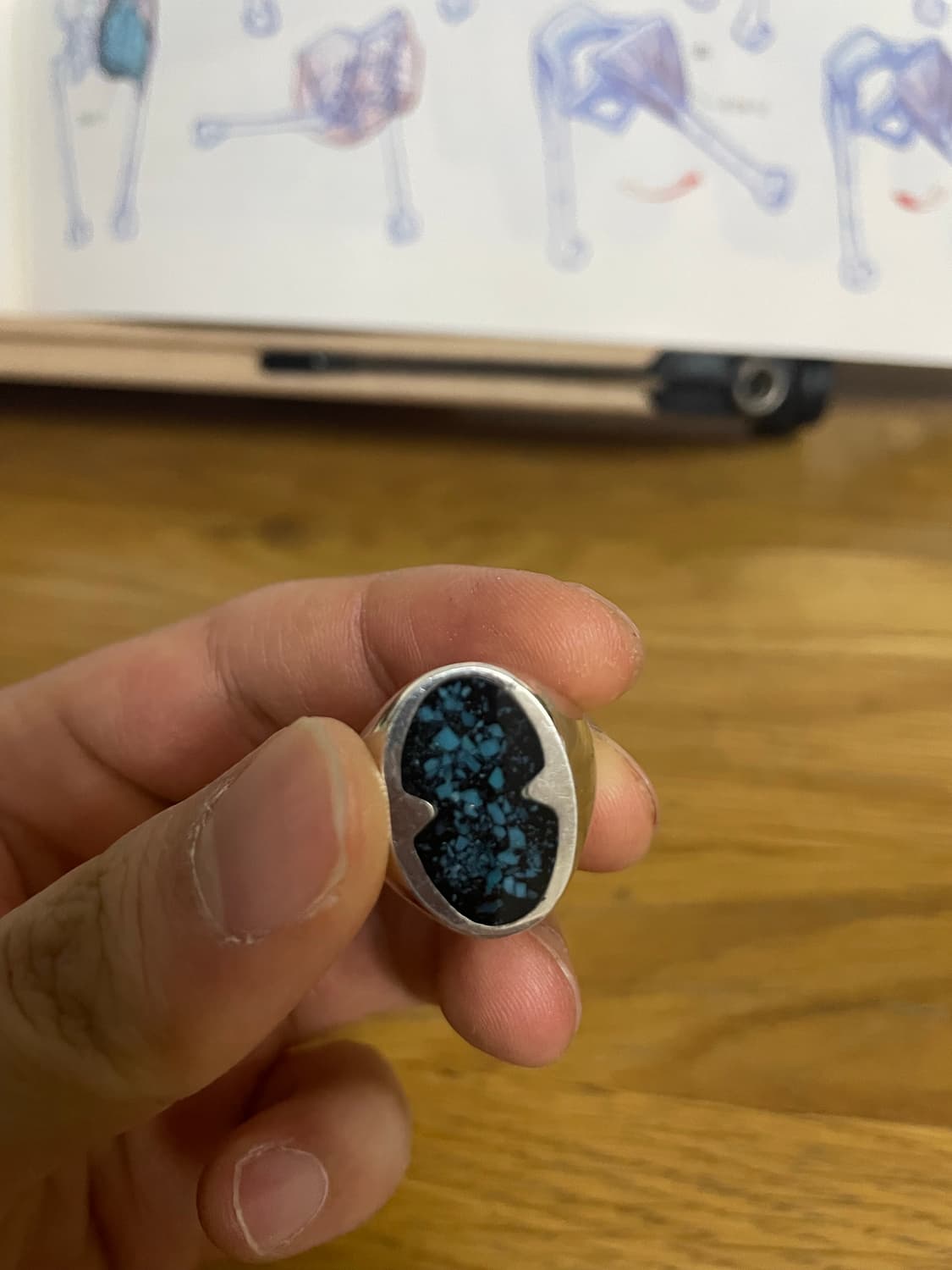 Rawhyde 실버 터키석 반지(18size) 상품이미지2