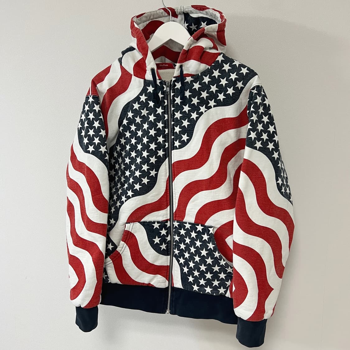 슈프림 14FW 3M 리플렉티브 성조기 써멀 후드집업 상품이미지2