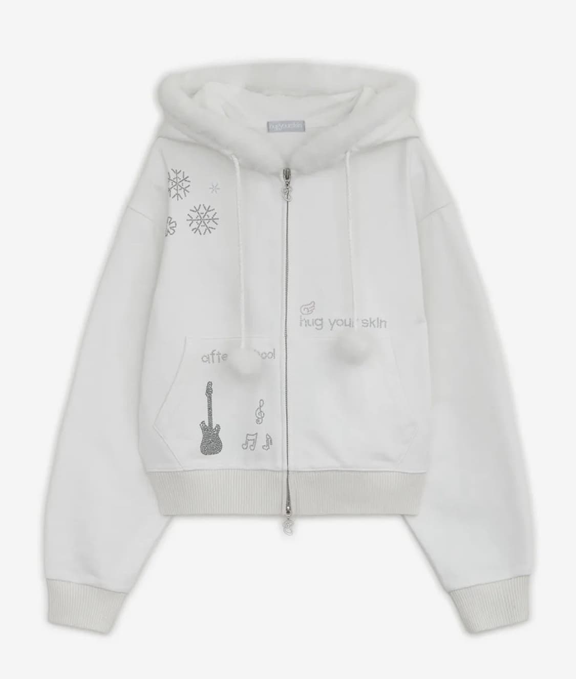 허그유어스킨 핫픽스 퍼 후드집업 상품이미지1