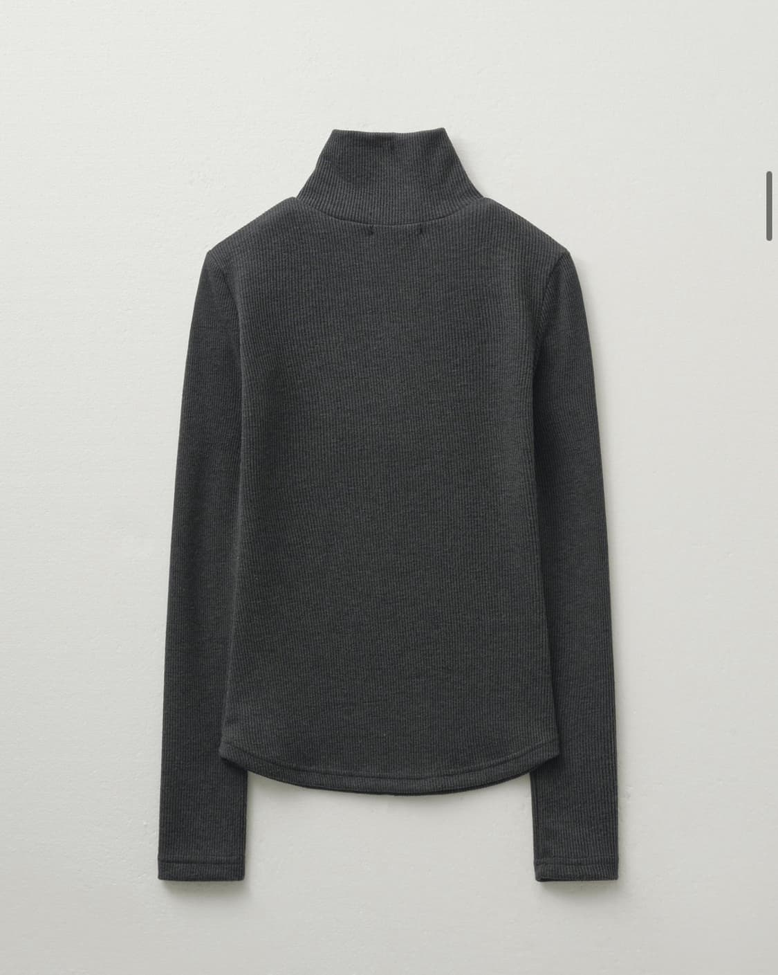 헬레네파리스 스냅 리브드 터틀넥 [차콜] 상품이미지4