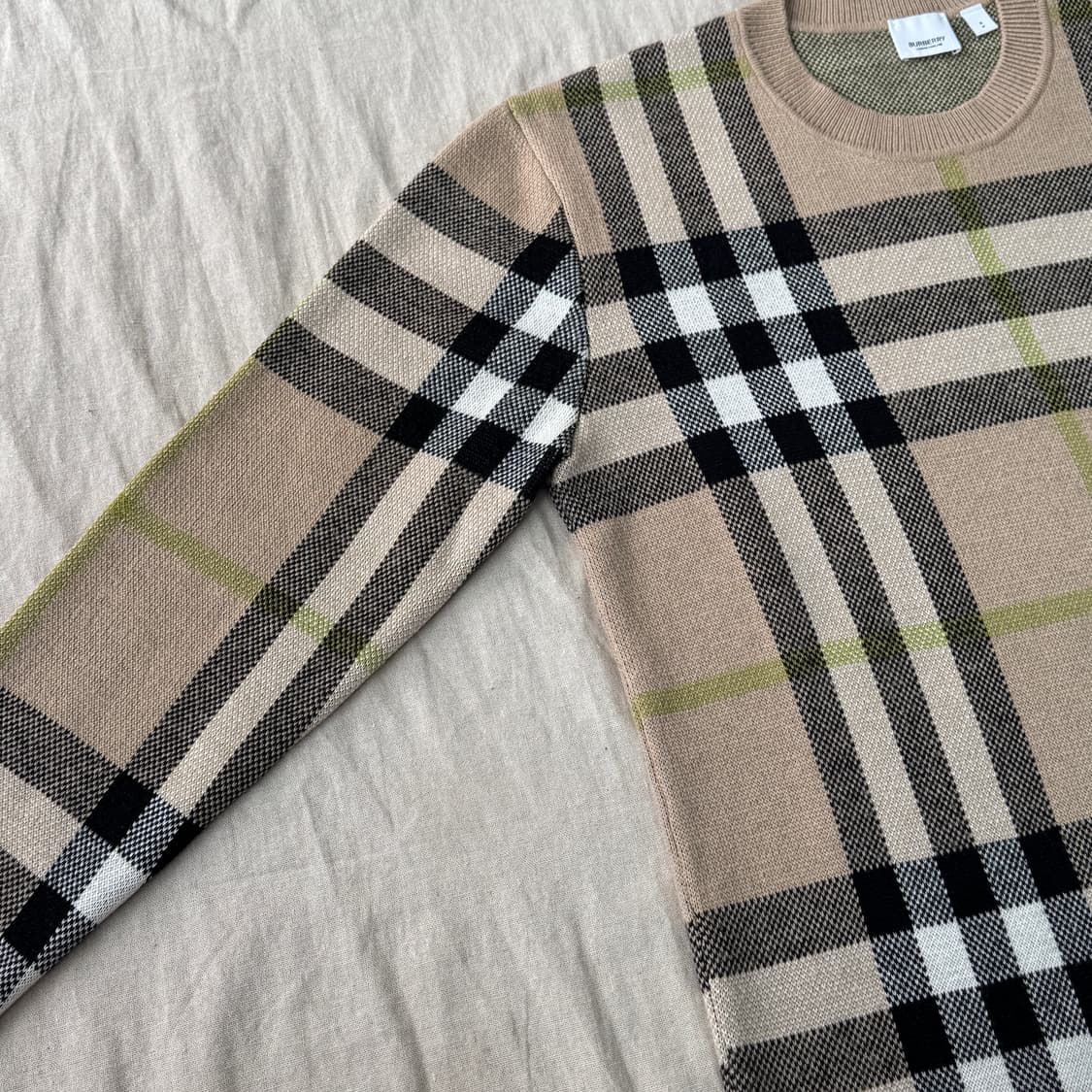  버버리 캐시미어 자카드 신형 체크니트 S(100~105) 상품이미지4