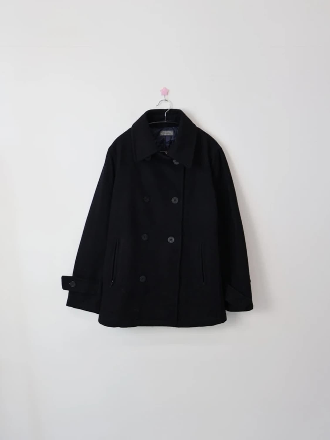 Genuine Classics Black Wool Pea Coat 상품이미지4