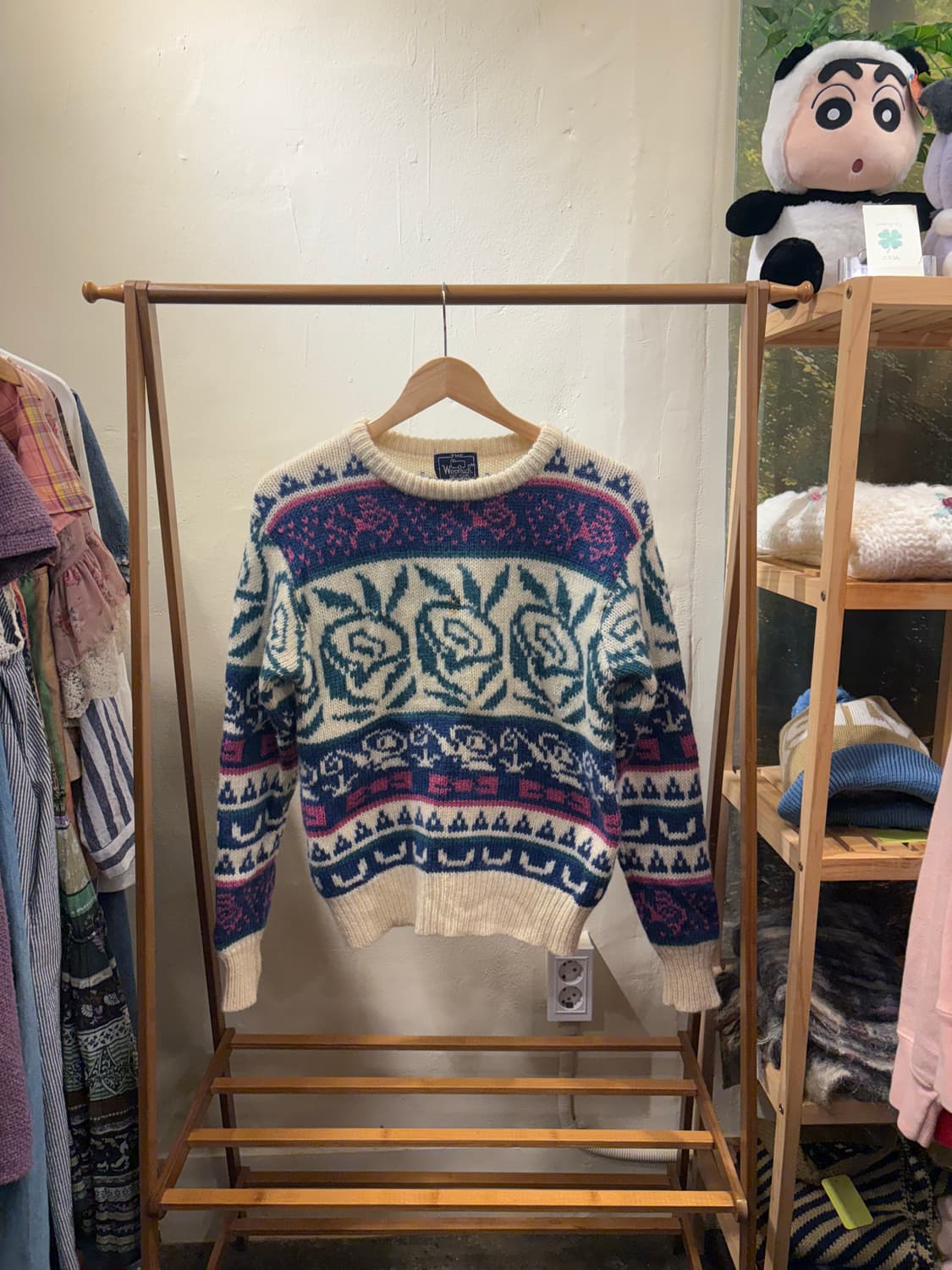 베이지코트 퍼코트 패치청바지 니트 울니트 빈티지세트 상품이미지6