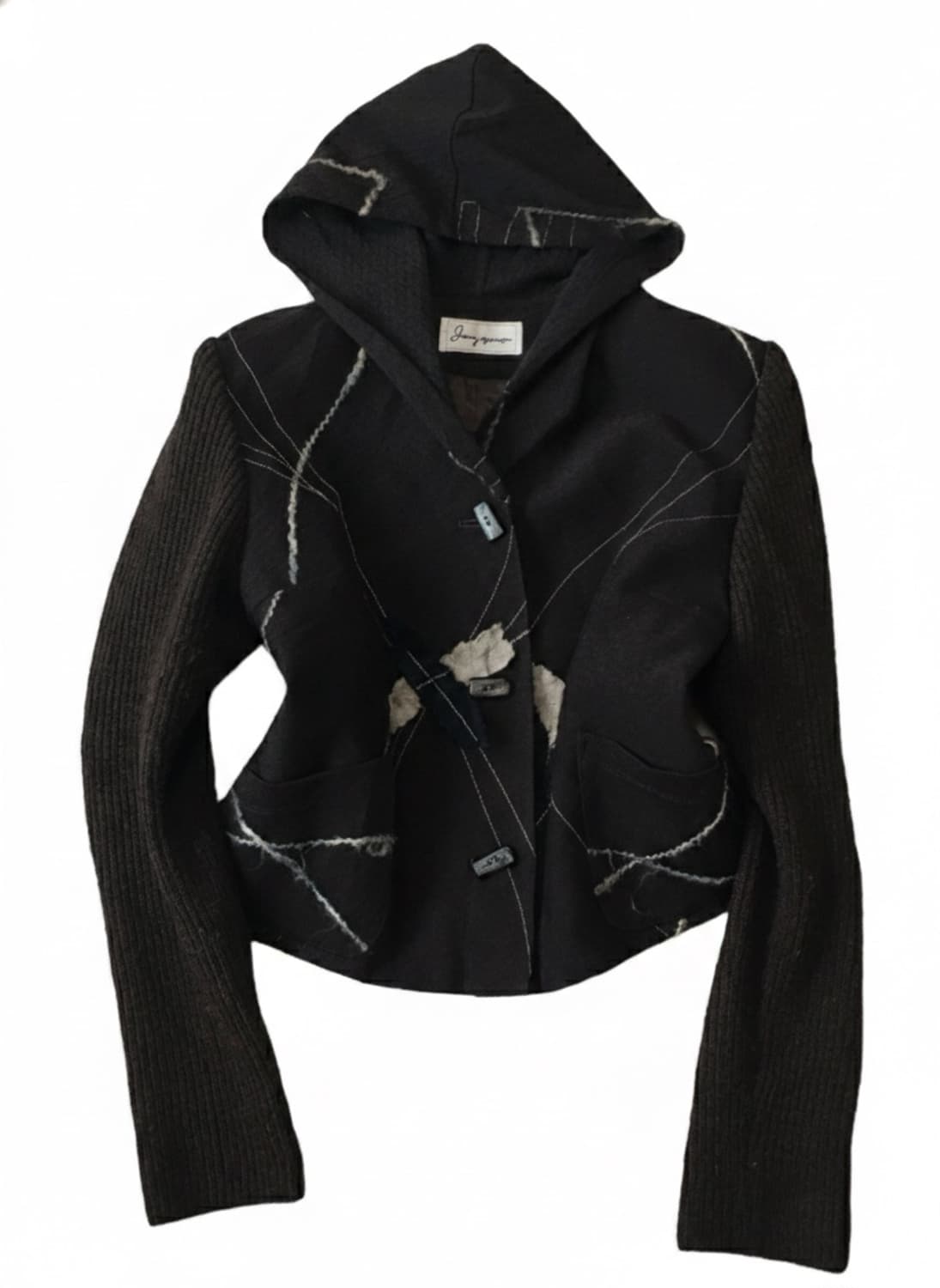 [2/1까지]제니 가르송 스티치 패치워크  후드 재킷 / 아카이브 빈티지 상품이미지1