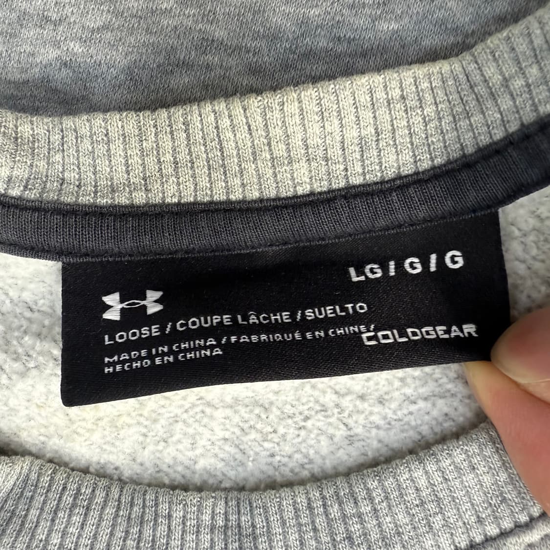 [L] 언더아머 스몰로고 기모 맨투맨 0115T1 상품이미지3