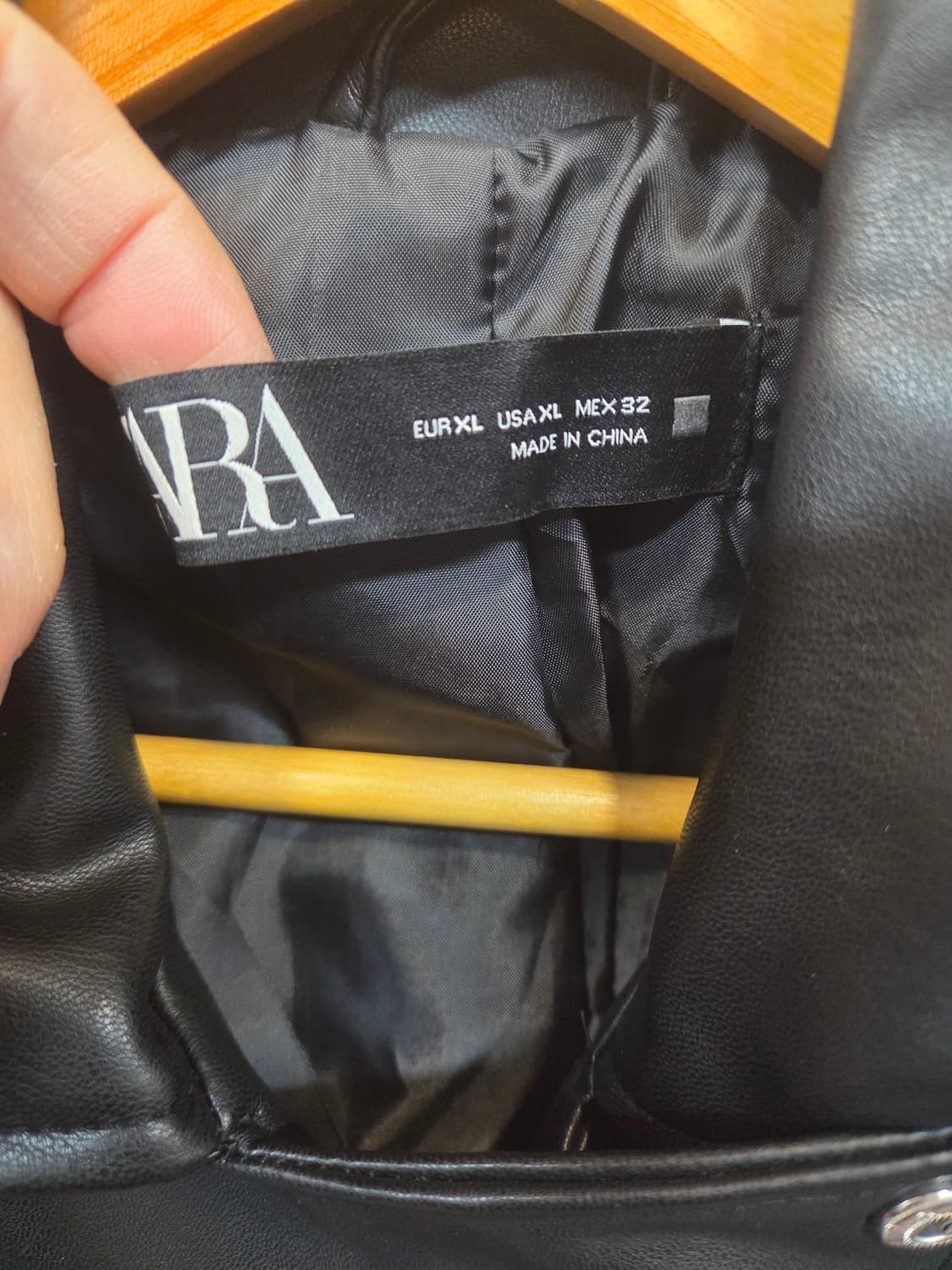 자라 여성 페이크 레더 라이더 자켓 xl 상품이미지3